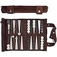 Sondergut Roll-Up Suede Backgammon Game (Color-Mocha)