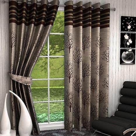 Buy F2l Fresh From Loom Polyester Jute Curtains Modern Design