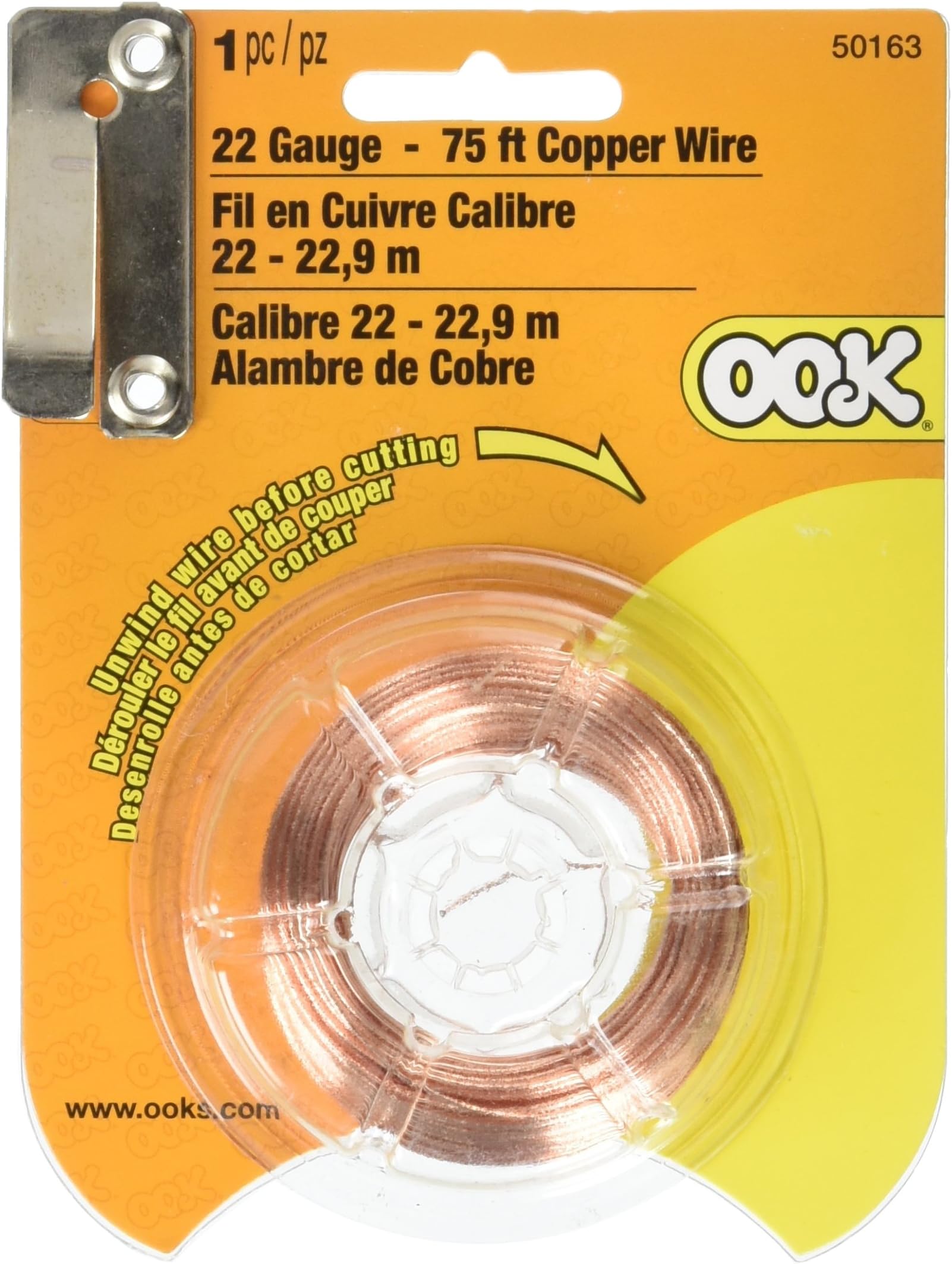 Hillman Fastener 50163 Group Copper Wire, 22 Gauge, 75'