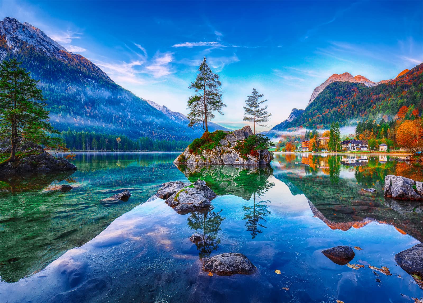 Hintersee Lake Jigsaw Puzzles for Adults 1000 Pieces Germany Landscape Jigsaw Puzzles for Adults Gifts — image 1