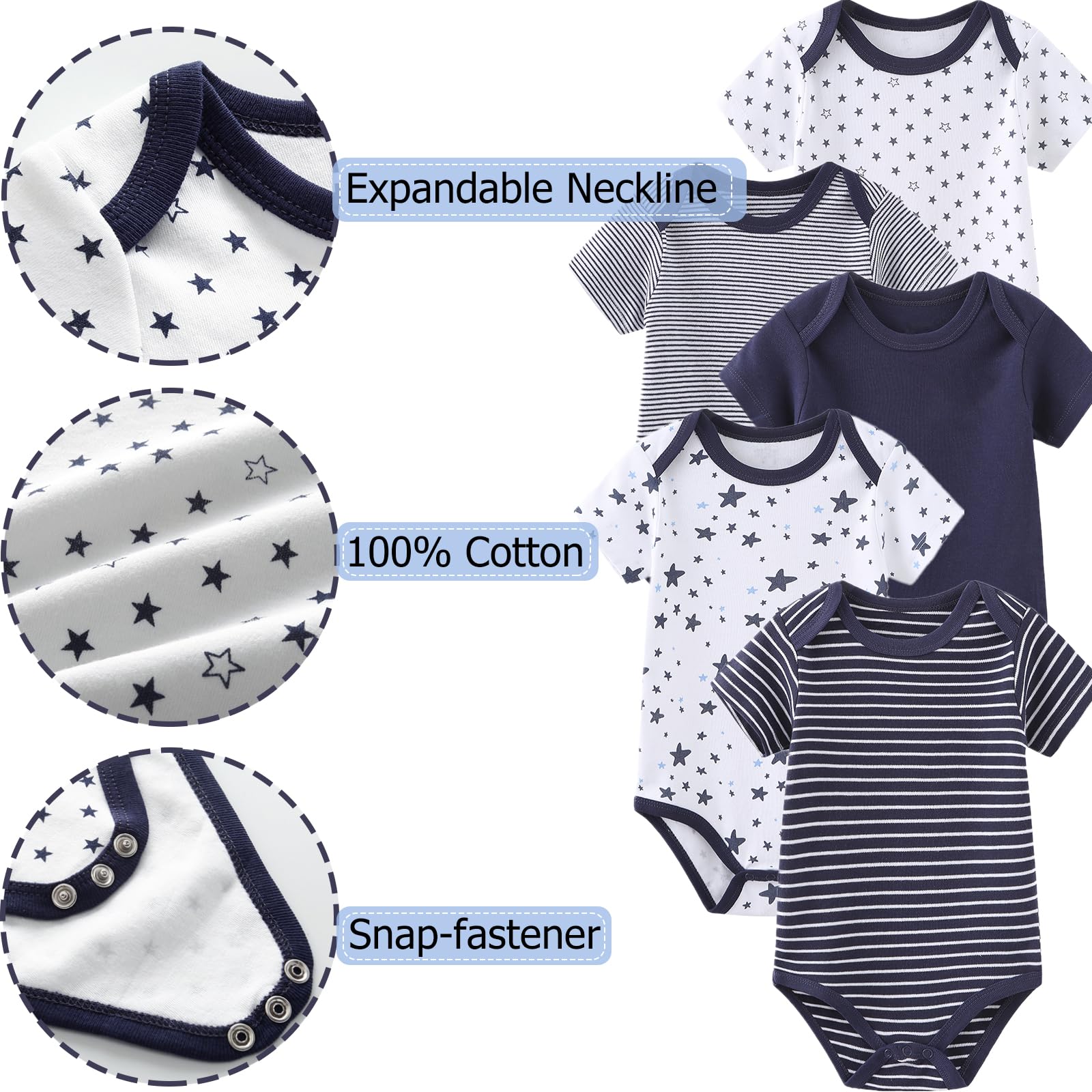 Ruliby New Born Clothes Cotton Layette Gift Set Unisex Baby Outfit and Accessories Newborn Essentials Must Haves