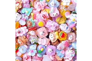 Lot de 50 breloques en slime de couleurs mélangées, jolies décorations en gelée, accessoires kawaii aléatoires, breloques en 