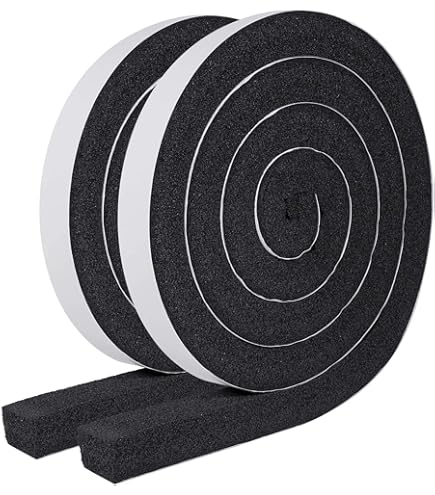 Rubber Foam Weather Seal Tape - 1" X 5/16" X 10' Self-Adhesive Strip