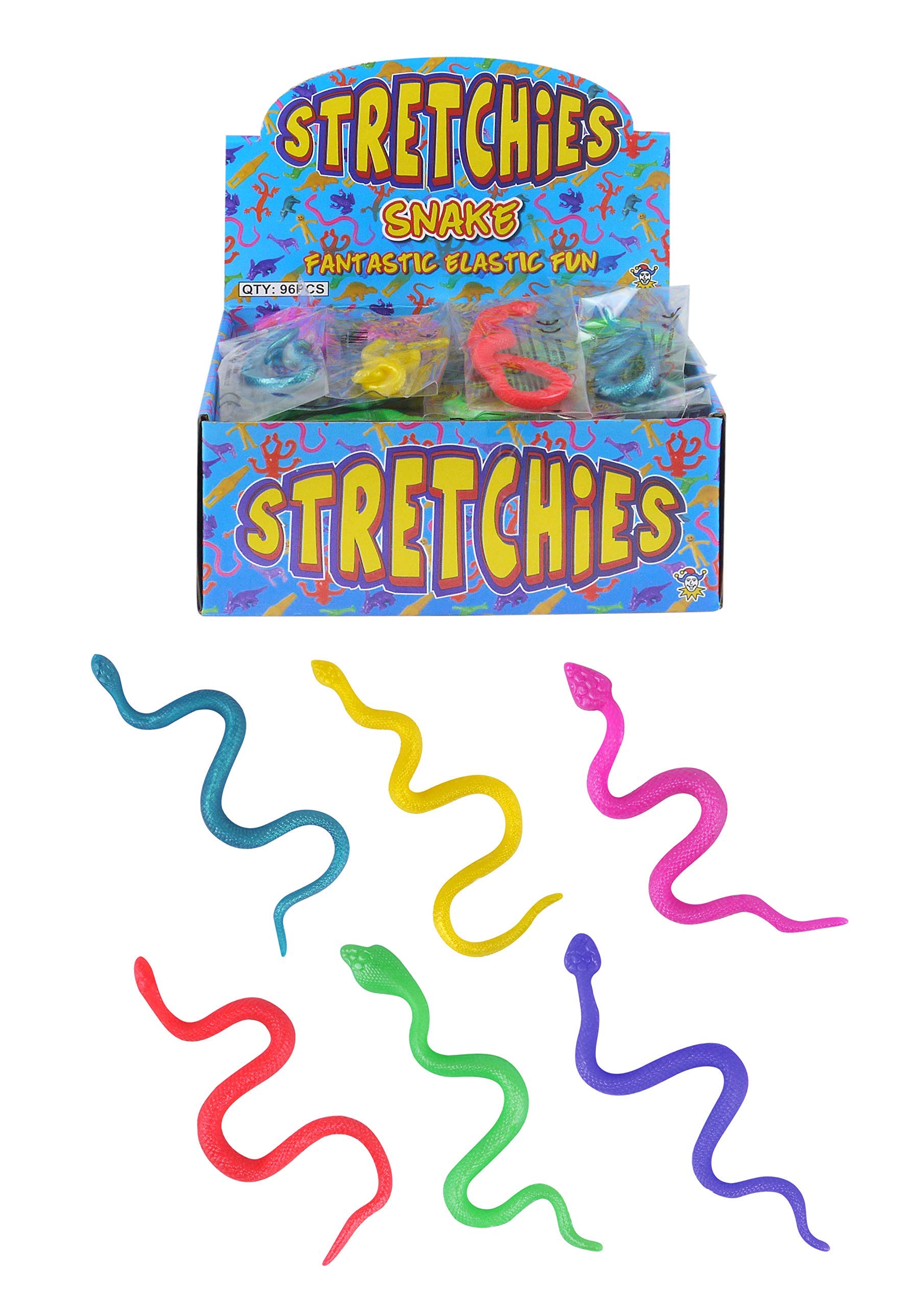 Set 12 Stretchy Snakes. Ideal Party Bag Fillers.