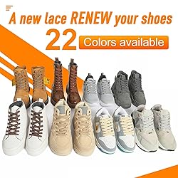 VSUDO 63" Flat Tan Shoe Laces for Sneakers, Tan