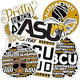 Desert Cactus Alabama State University Sticker Hornets ASU Sticker Vinyl Decals Laptop Water Bottle Car Scrapbook (T2 HBCU-C)