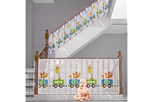 AUOXER Child Safety Rail Net for Balcony, Patios, Railing and Stairs. Security Guards for Kids/Pet/Toy Both Indoors and Outdoors. 10ft x2.5ft, Sturdy Mesh Fabric Material. (Multicolored)