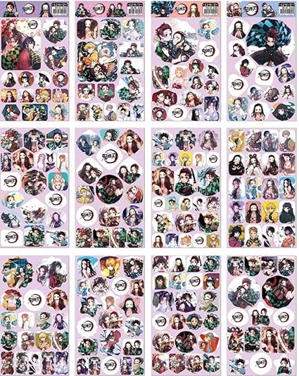 Amazon Co Jp Pichidr Jp 鬼滅の刃 防水ビニールステッカー 漫画 アニメ ア ステッカーノート パソコン ヘルメットギター ステ ッカー シール スーツケース ステッカー 12枚セット ホーム キッチン
