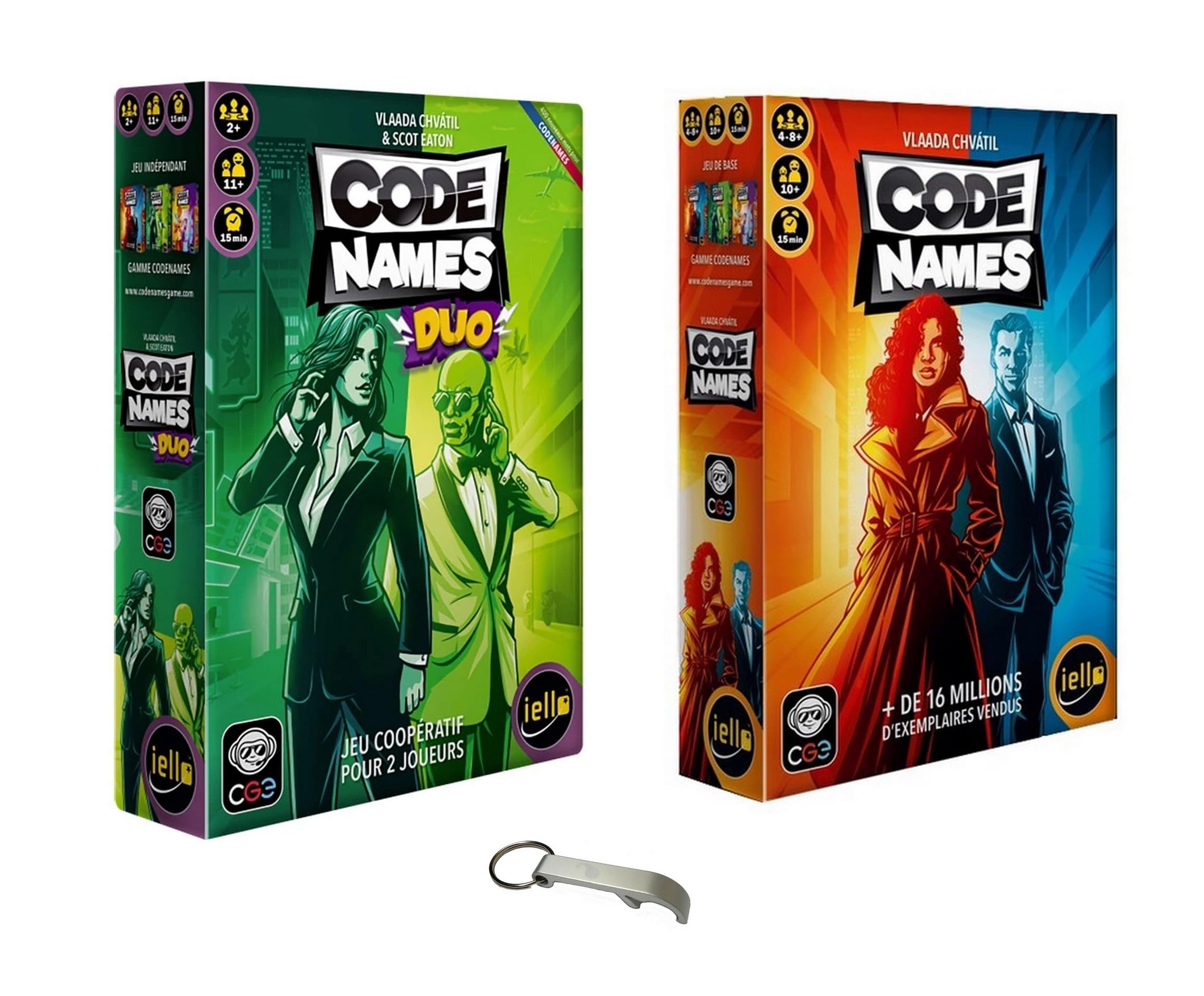 Code Names Set French Version: Code Names + Code Names Duo + 1 Blumie Bottle Opener