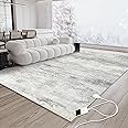 NujorWarm Graphene Electric Heated Rug,Indoor Space Heater Soft Plush Carpet Floor Heating Mat Heated Foot Warmer with Timer