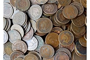 GREAT AMERICAN COIN USA Indian Head Pennies 1c Cent Coin - Mixed Full Dates Circulated 1880-1909 - United States Mint - Lot of 10