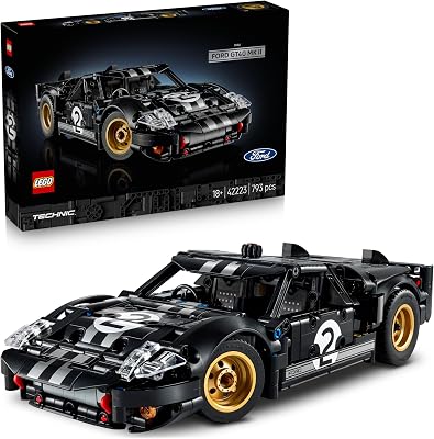 Technic 1966 Ford GT40 MKII Rennwagen - Bauset für Erwachsene - Modellauto zum Sammeln mit Lenkung und V8-Motor - Rennauto zum Ausstellen und Spielen - Geschenk für Männer und Frauen - 42223