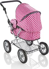Molly Dolly Pram Doll's Pram with Adjustable Handle Height 40-60cm view 3