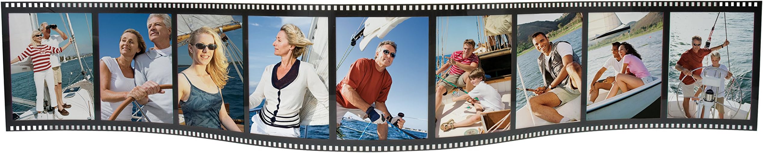Neil Enterprises Horizontal Filmstrip Frame Wave Frames - Holds 9 Photos - Case of 12
