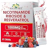 bnHUlMXw NAD Liquid Supplement,1000mg Premium Nicotinamide Riboside & Resveratrol,NAD+ Berry Flavor Drink Mix for Skin Aging Support,Boosts Cellular Energy – NAD Supplements for Men & Women,30 Packs