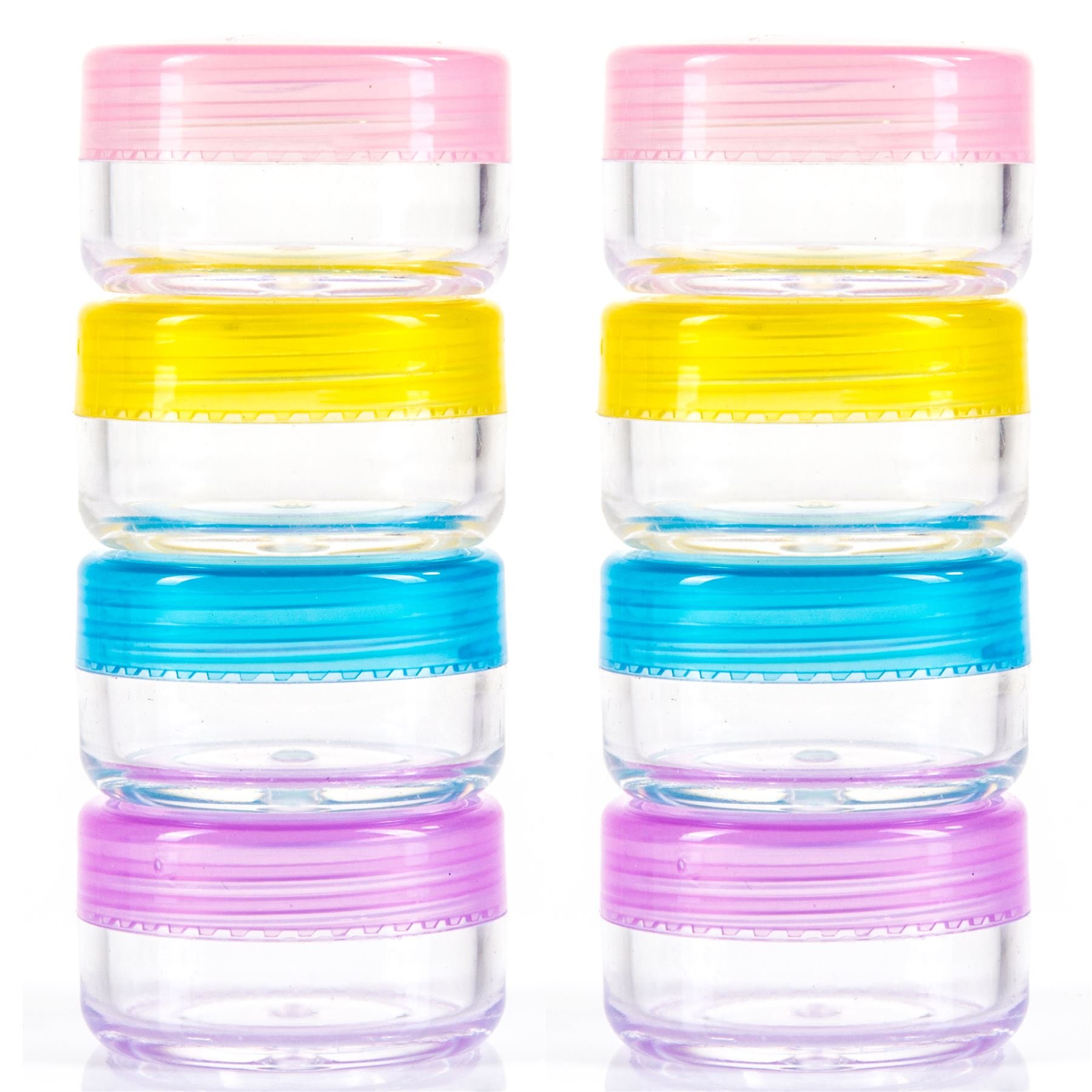 8Pc Clear Travel Pots 10ml for Cosmetic Cream Makeup Container Tub