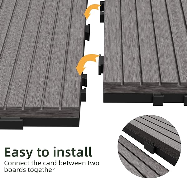 SUMMERTRAIL DOG KENNEL FLOORING OUTDOOR FLOORING DECKING FOR DOG WATERPROOF DOG TRAINING PLATFORM, PORTABLE DECK FOR PET ENCLOSURES (12 X 12 INCHES, 8PCS)