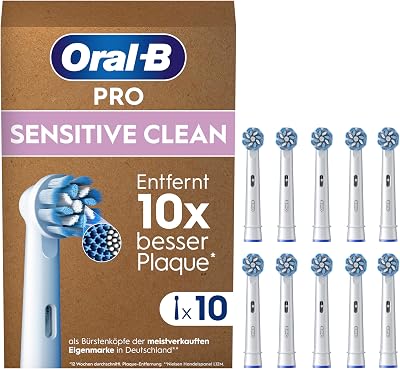 Aufsteckbürsten PRO Sensitive Clean, Weiß, 10 Stück