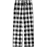 IHU Boys Pajama Pants Soft Kids Plaid Pj Bottom Lounge Pants Sleepwear with Drawsting & Pockets for Boys Girls Clothes