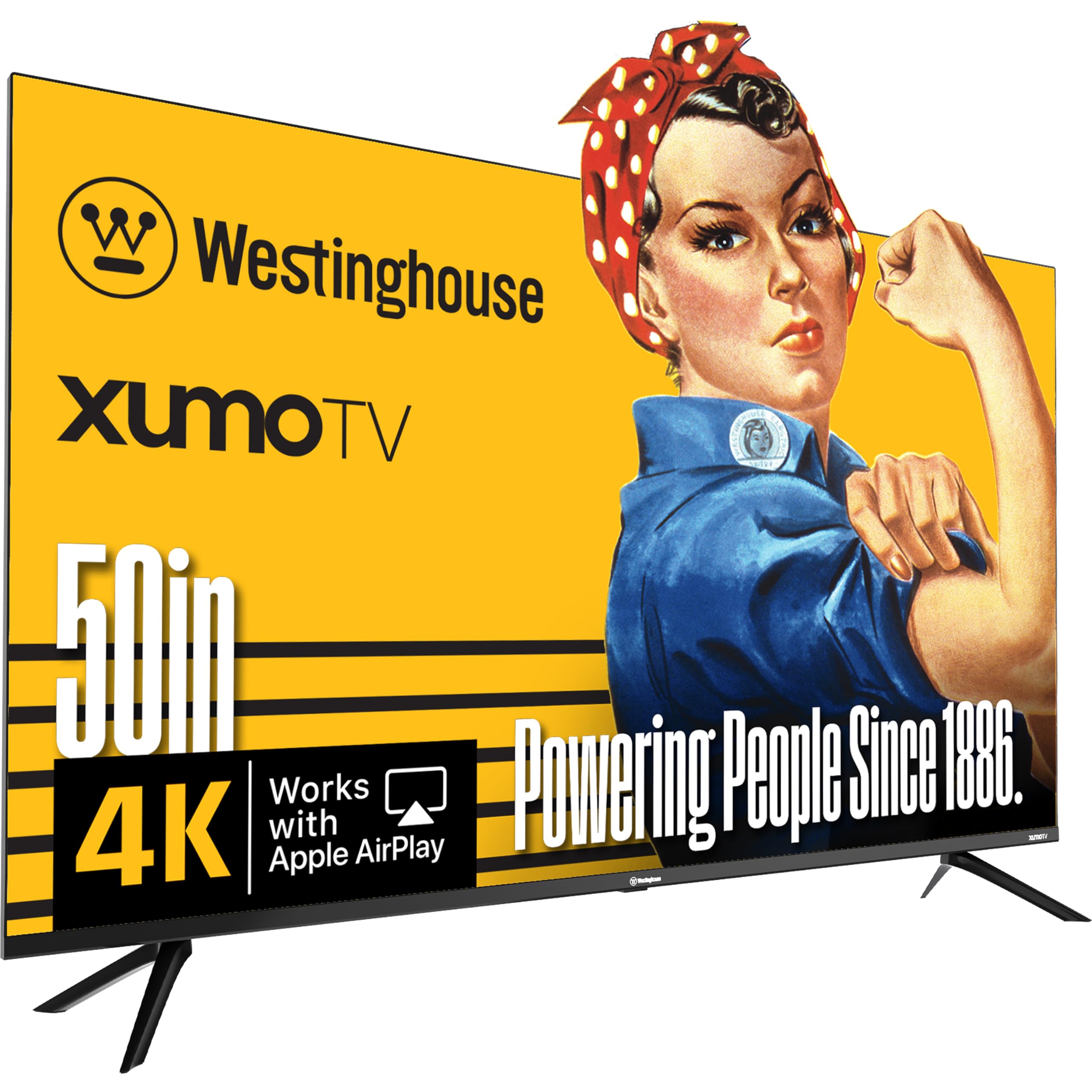 Photo 1 of Westinghouse 50-inch Smart TV, 4K UHD Xumo TV w/ HDR10, Voice Remote, Dolby Vision, Dolby Atmos, Edgeless, Flat Screen LED Television w/Bluetooth, Apple AirPlay, Wi-Fi & Mobile Connectivity