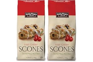 English Scone Mix, Tart Cherries by Sticky Fingers Bakeries – Easy to Make English Scones Fresh Baked, Makes 12 Scones (2pk)