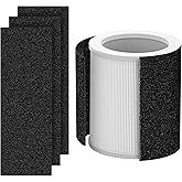 H-HF400-VP Replacement Filter Kit Compatible with Hunt-er H-HF400-VP H-PF400 for HP400 Air purifi-er Series,1+4 H-PF400 Filter