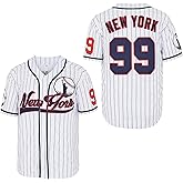 Men's New York 99 Baseball Jerseys Shirts Hip Hop Button Down for Party Xmas Gift Stitched