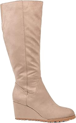 wide calf wedge boots