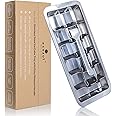 ecozoi Stainless Steel Metal Ice Cube Tray with Easy Release Handle | 18 Ice Cube Slots | Removable Slots for Easy Ice Cube Removal and Cleaning | Sustainable, Eco Friendly, Zero Waste, Plastic Free