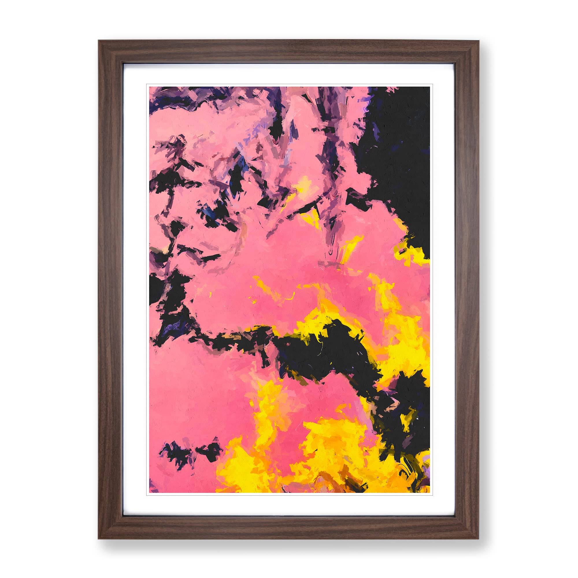 Brilliant Form Abstract Framed Print | A4 Walnut Framed Wall Art | Ready to Hang | Abstract Fantasy Picture | Living Room Bedroom Lounge Office