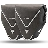 ROCKBROS Bike Pannier Waterproof 27L Large Capacity Bike Bag Rear Rack Bicycle Pannier Bag Waterproof for Grocery Touring Cycling Triangle Grey*1