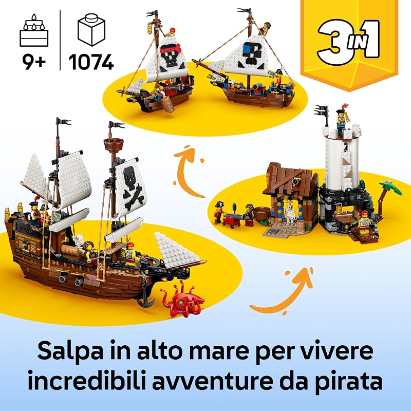 Creator 3 in 1 Iconica nave da pirata 31387
