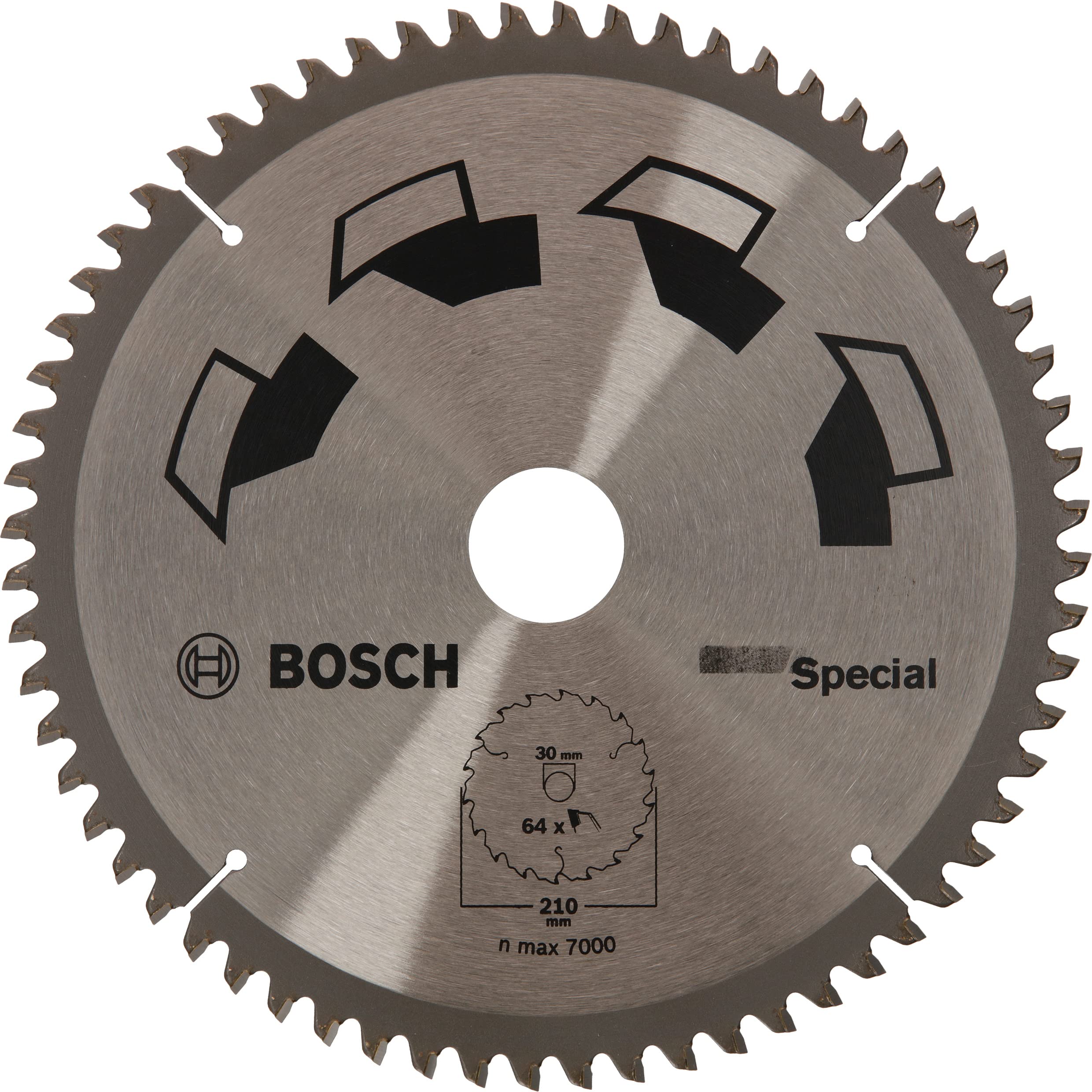 Bosch 1x Circular Saw Blade Special (for Wood, Non-Ferrous Metals, Plastic, Ø 210 x 2.5/1.8 x 30 mm, 64 Teeth, FT , Accessories for Circular Saws)