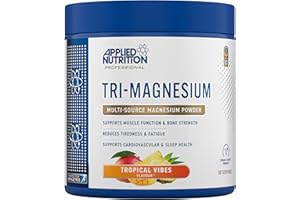 Applied Nutrition Tri-Magnesium Powder | 3-in-1 Blend with Bisglycinate, Citrate, & Taurate | High Absorption Magnesium Suppl