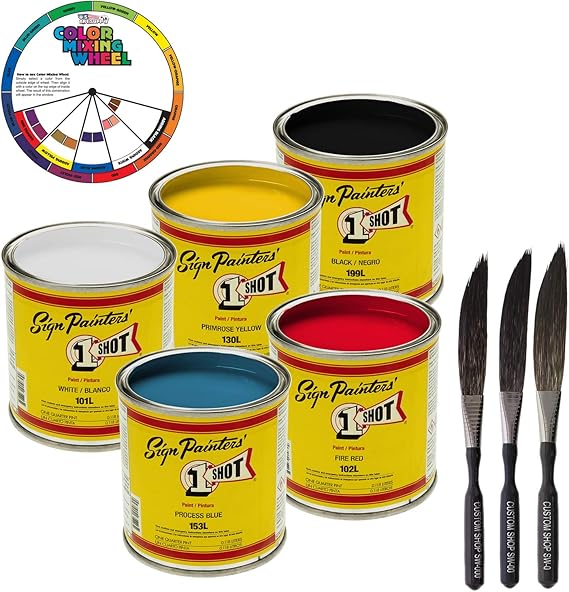 1OneShot 5 COLOR LETTERING ENAMELPINSTRIPE PAINT KIT Amazon.ca