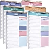 Thenshop 6 Pack To Do List Notepad Daily to Do List Notepad 6.5 x 9.8 Inches Notebook Undated 52 Sheets Paper Planner Daily for Work Planning Pad for School Office Student