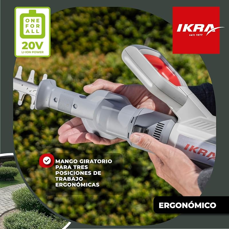 Cortasetos a batería 2en1 ICPH 2050 con Barra telescópica