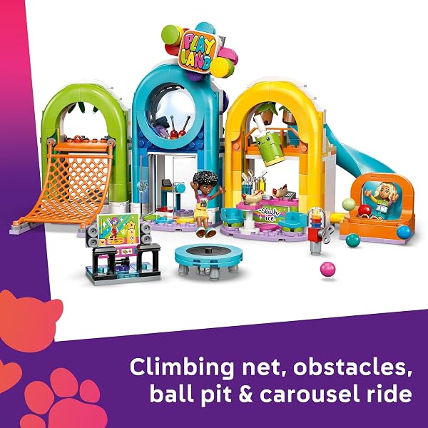 LEGO FRIENDS FUN INDOOR PLAYGROUND BUILDING TOY FOR GIRLS & BOYS – PRETEND PLAY SET FOR KIDS, AGES 7+ – W/SONIA, LIANN & NOVA MINIDOLLS & ACCESSORIES – GIFT IDEA FOR BIRTHDAYS – 42686