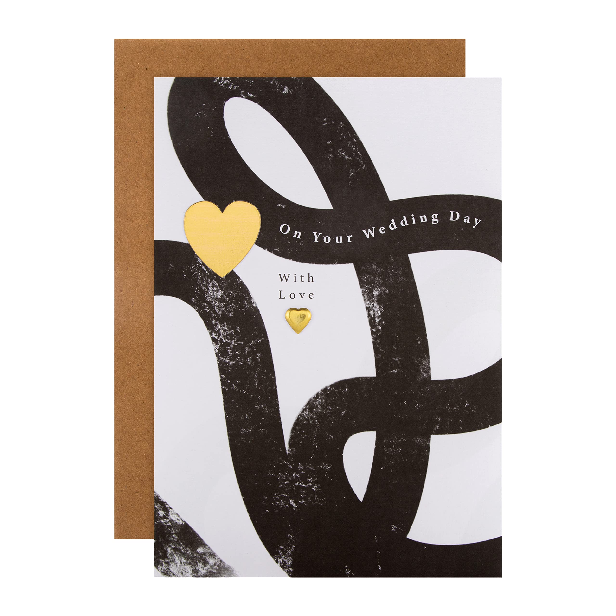 Hallmark Wedding Card - Contemporary Pattern with Love Hearts Design