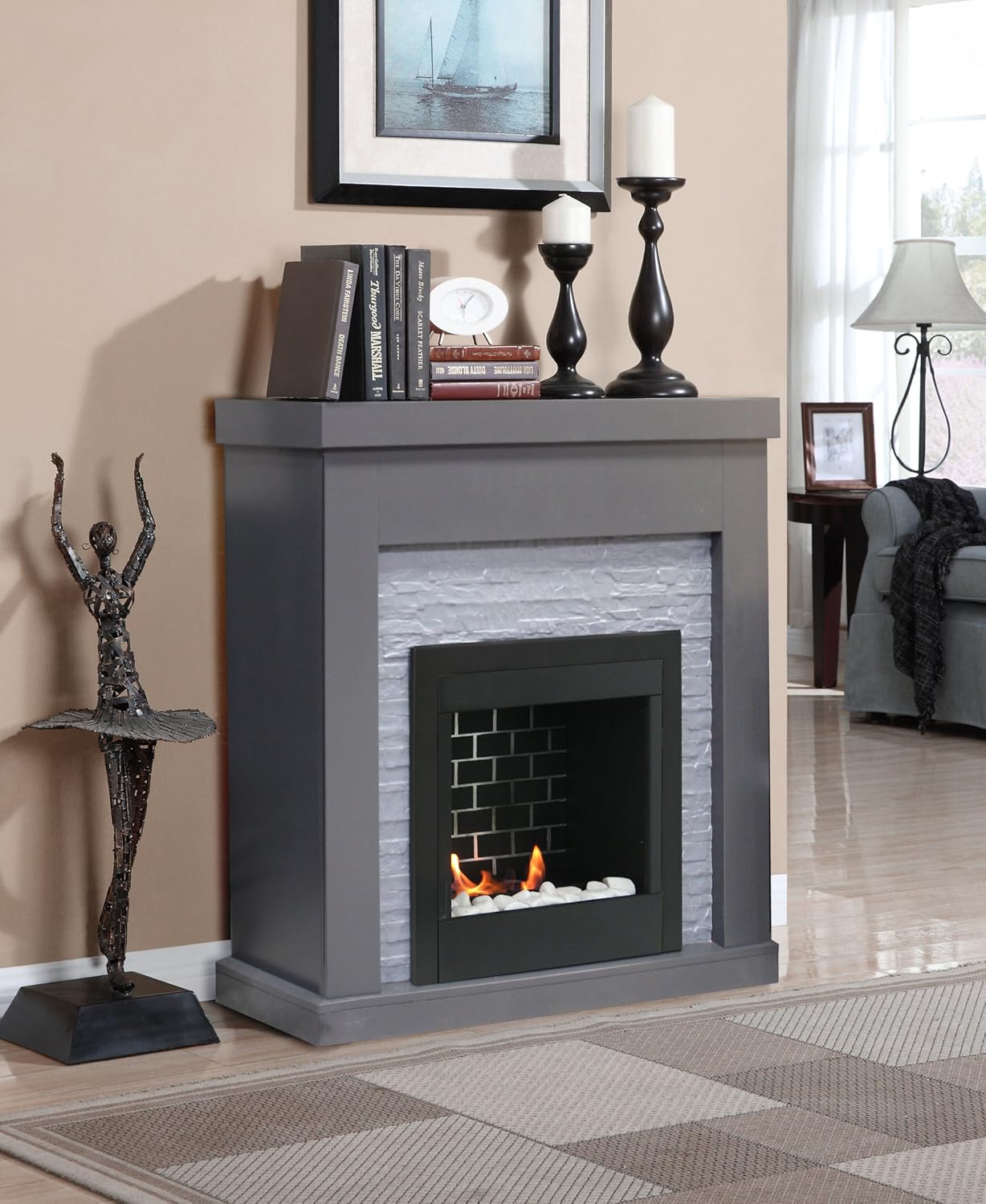 Paramount Highland Fireplace with Gel Fuel Insert Amazon.ca Home & Kitchen