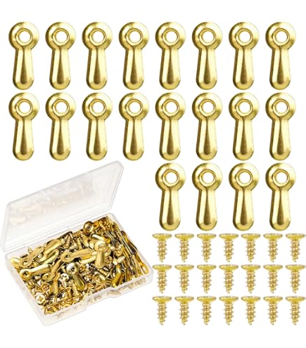 50PCS Picture Frame Back Clips With Screws - Metal Turnbuckle Fasteners For Hanging Artwork & Photos, Black