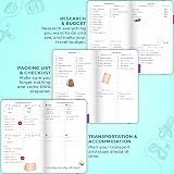 Clever Fox Travel Journal Turquoise A5 Budget, Packing List & Trip Planner view 4