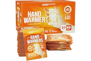 Everlasting Heat Hand Warmers 40 Pairs (80 Warmers) - Up to 10 Hours of Long Lasting Warmth and Hot Hands - Easy Air Activation for Hands, Body and Feet - TSA Approved