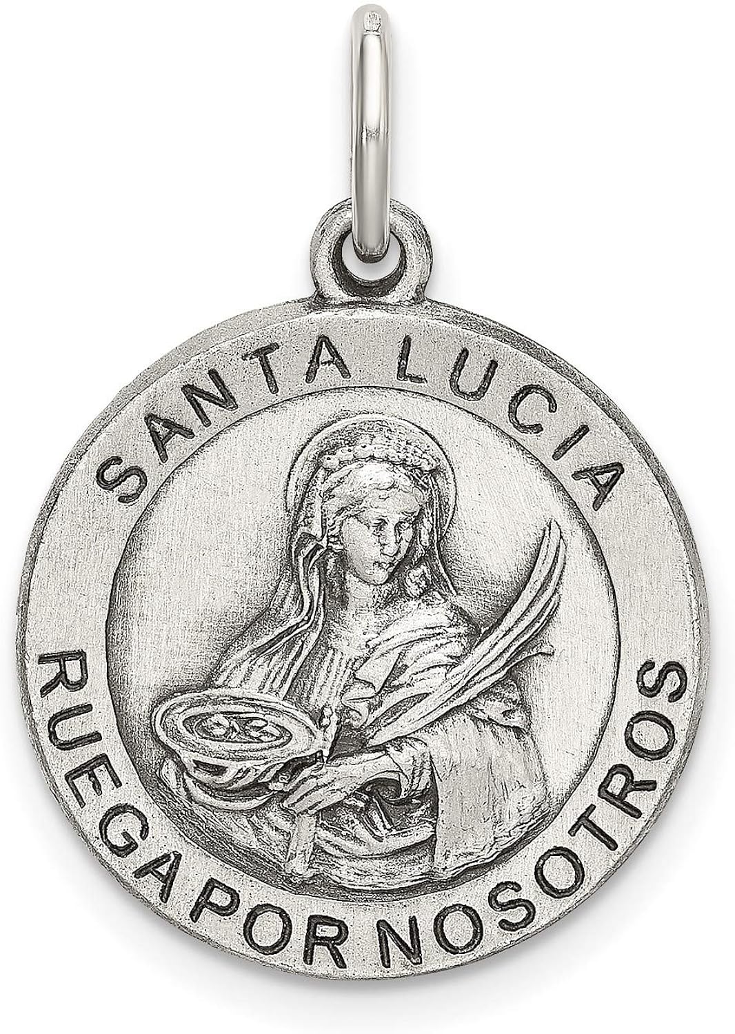 Spanish Santa Lucia Ruega Por Nosotros Words On Round