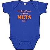 My Dad Says I am a Mets Fan Cute Baby Bodysuit
