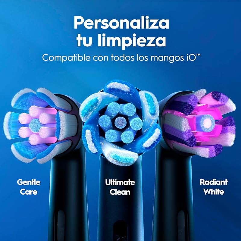 iO 3 Cepillo de Dientes Eléctrico con 3 Cabezales, Negro