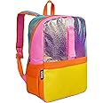 Wildkin Pack-it-All Kids Backpack for Boys & Girls, Ideal Size for School & Travel Backpack for Kids, Features Front Strap, Interior Sleeve, Back Support & Side Pocket (Orange Shimmer)