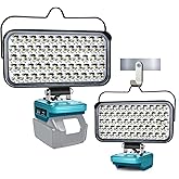 Fiihio Cordless LED Work Light Compatible with Makita 18V Battery, 100W 9000LM Portable Flood Light with Low Voltage Protecti