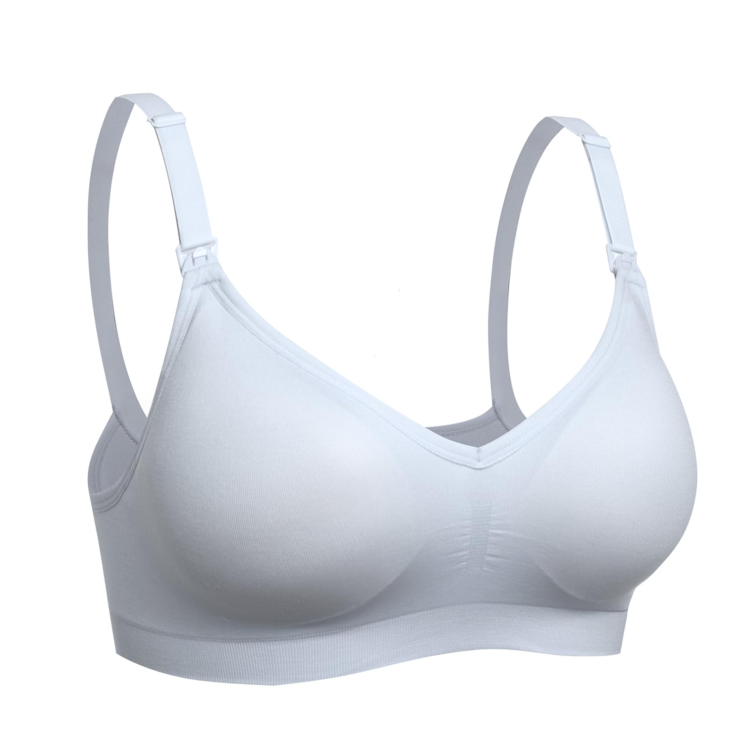 HOFISH 3 Pack Seamless Clip Down Deep V Neck Push Up Nursing Bra