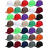 Foaincore 36 Pack Blank Baseball Cap Bulk Adjustable Back Strap Sublimation Hats Plain Unisex Trucker Hat for Men Women